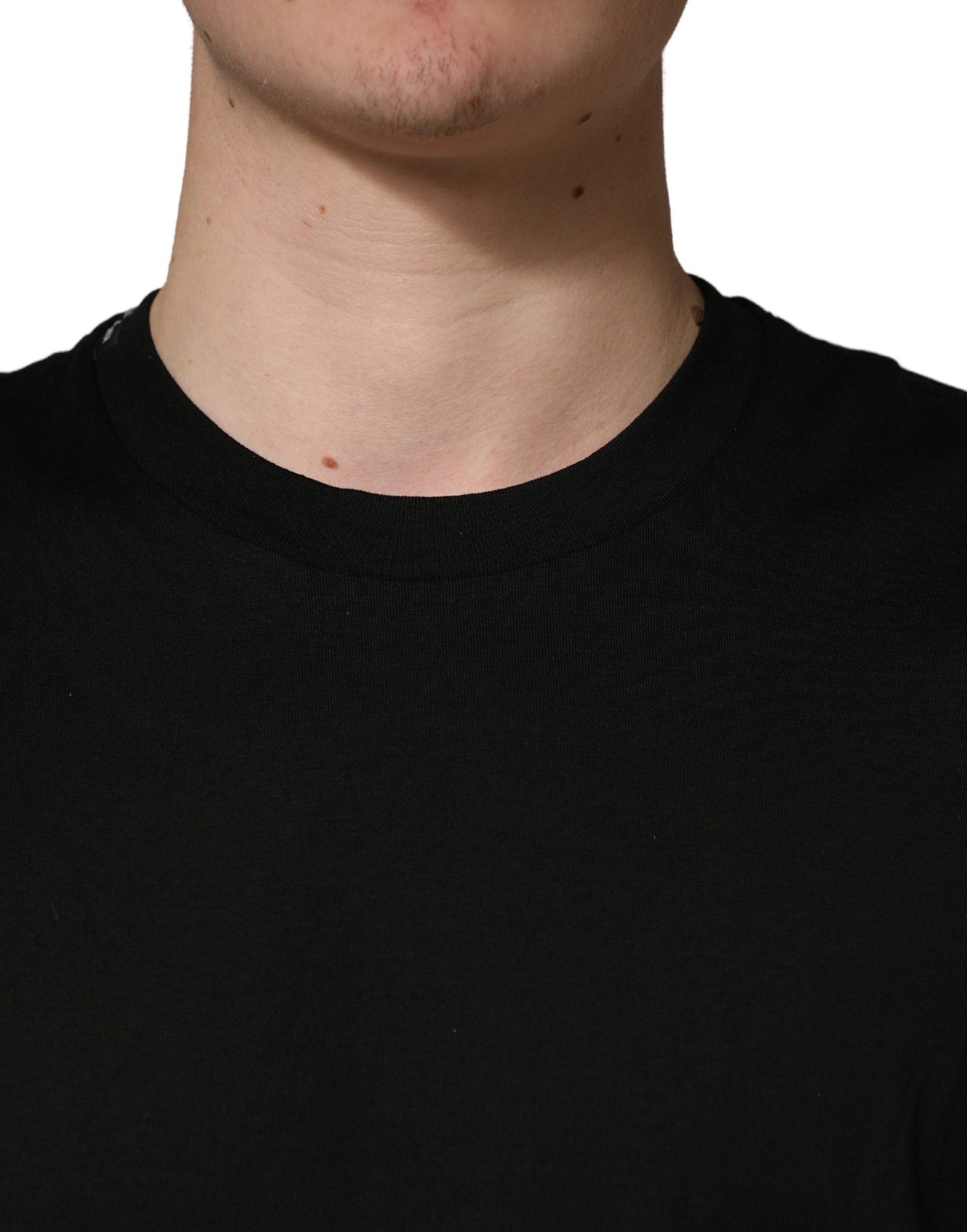 Dolce & Gabbana Black Crew Neck Sleeveless Tank Top T-shirt | Regal Royce