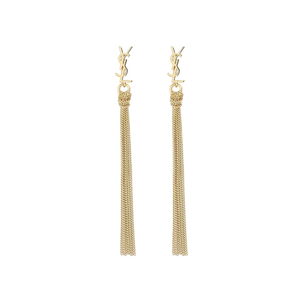 Saint Laurent Gold Brass Earrings | Regal Royce