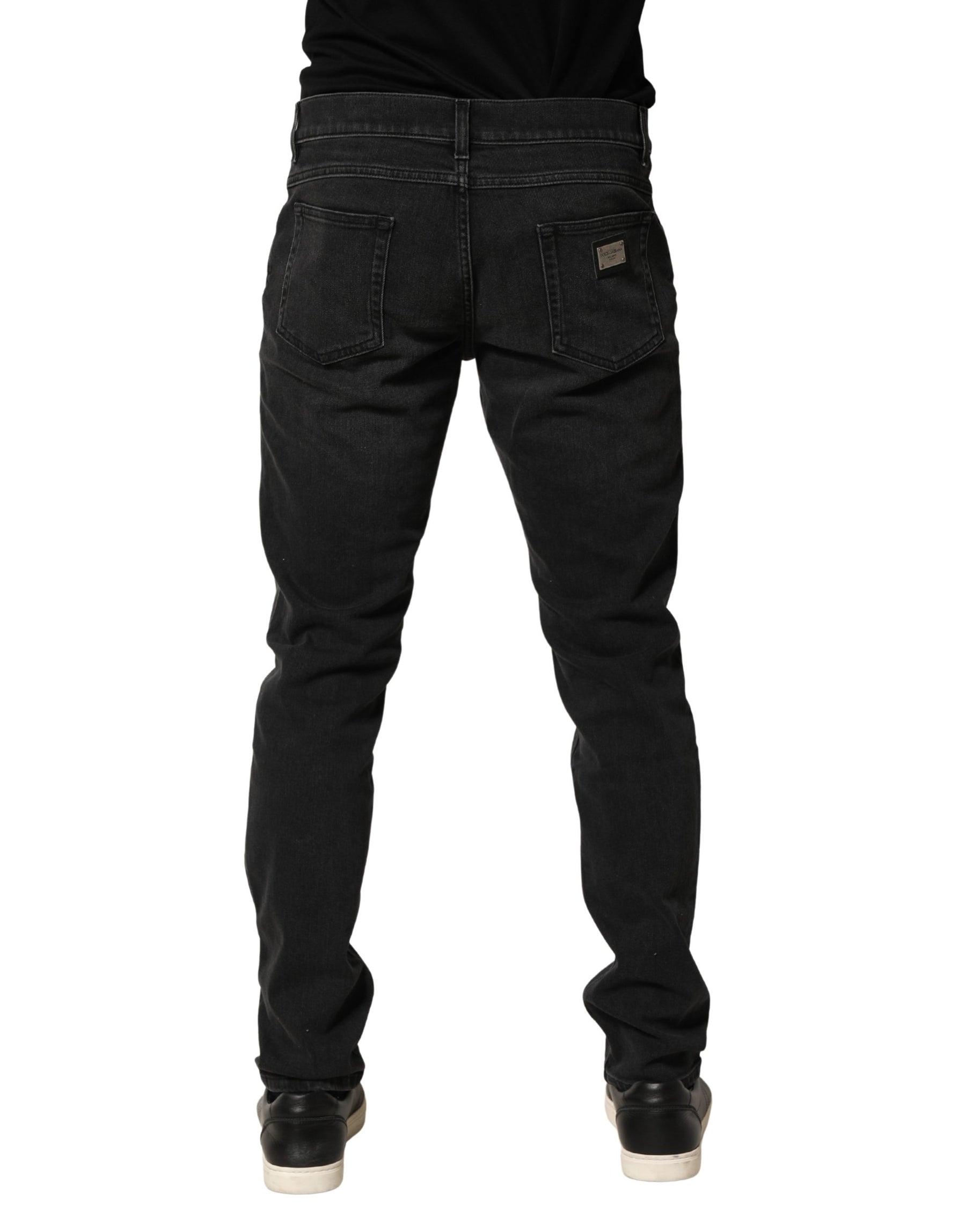 Dolce & Gabbana Black Cotton Stretch Regular SkinnyDenim Jeans | Regal Royce