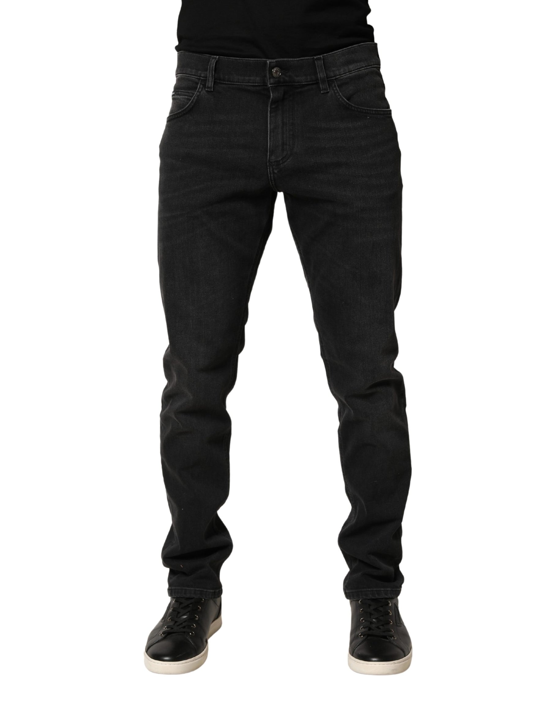 Dolce & Gabbana Black Cotton Stretch Regular SkinnyDenim Jeans | Regal Royce