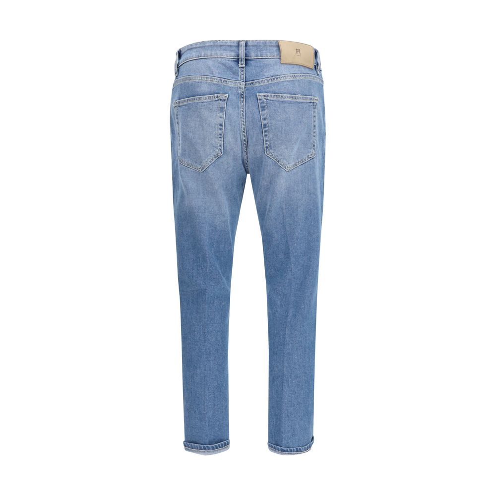 PT Torino Blue Cotton Slim Fit Jeans | Regal Royce