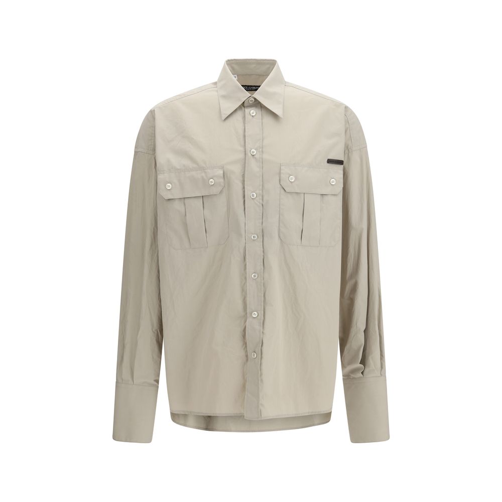 Dolce & Gabbana Beige Cotton Dress Shirt | Regal Royce