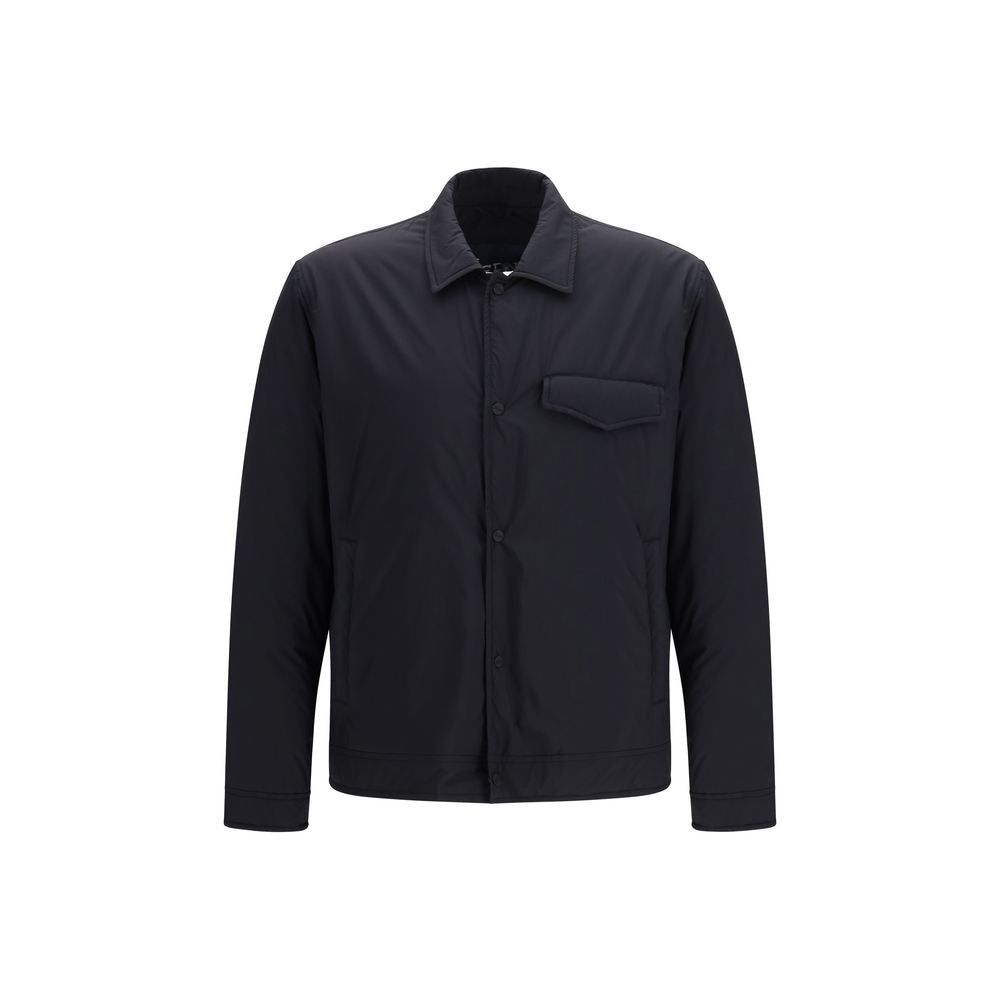 Herno Black Nylon Coat | Regal Royce