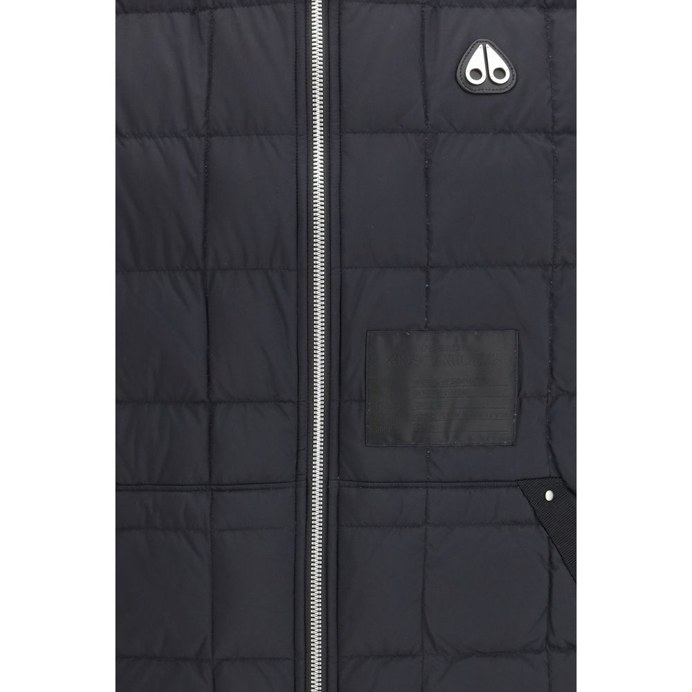 Moose Knuckles Black Nylon Sleeveless Jacket | Regal Royce