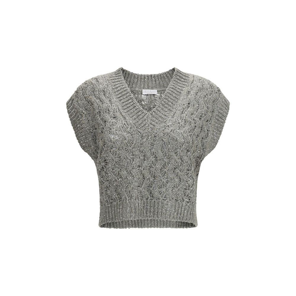 Brunello Cucinelli Bicolor Silk Sweatshirt | Regal Royce