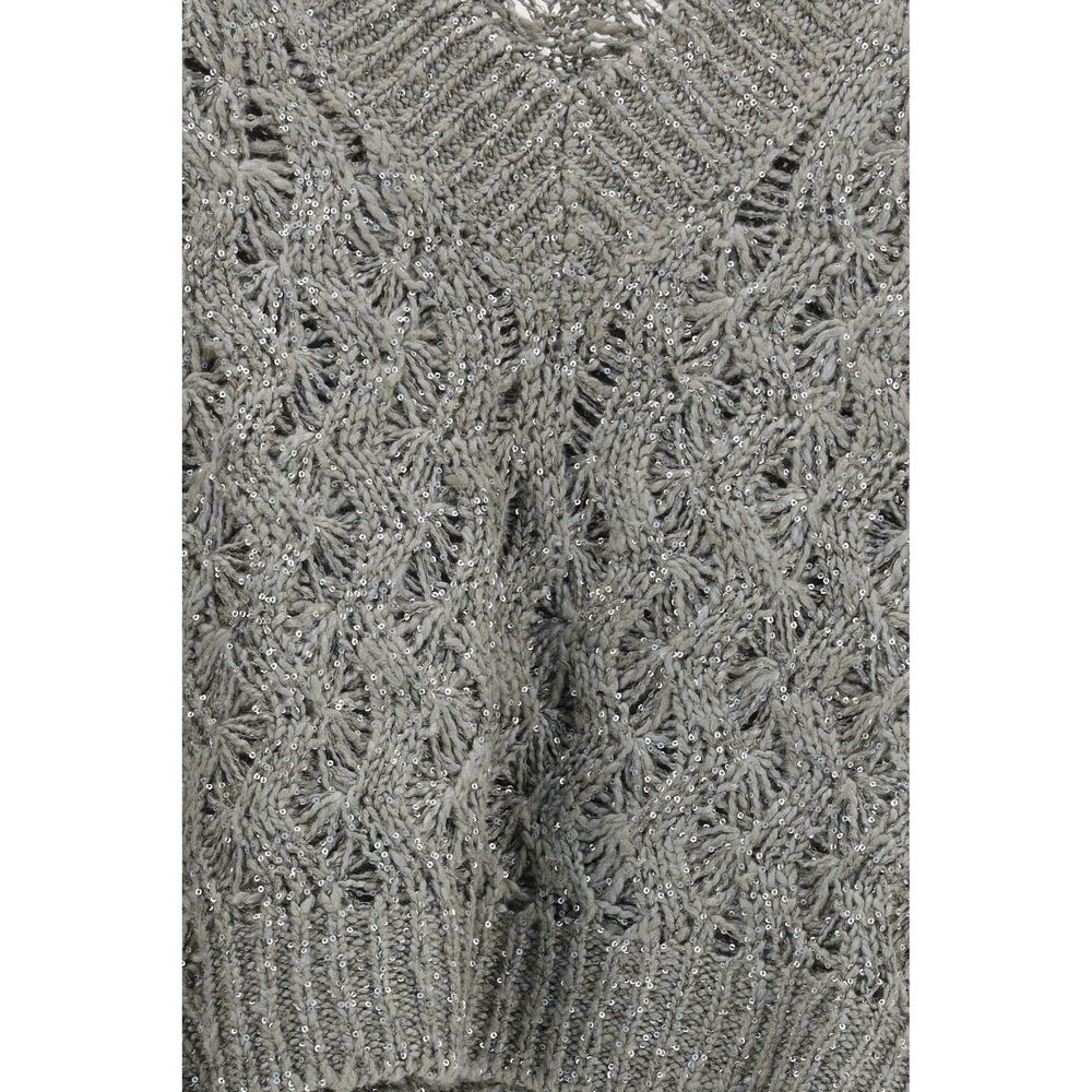Brunello Cucinelli Bicolor Silk Sweatshirt | Regal Royce