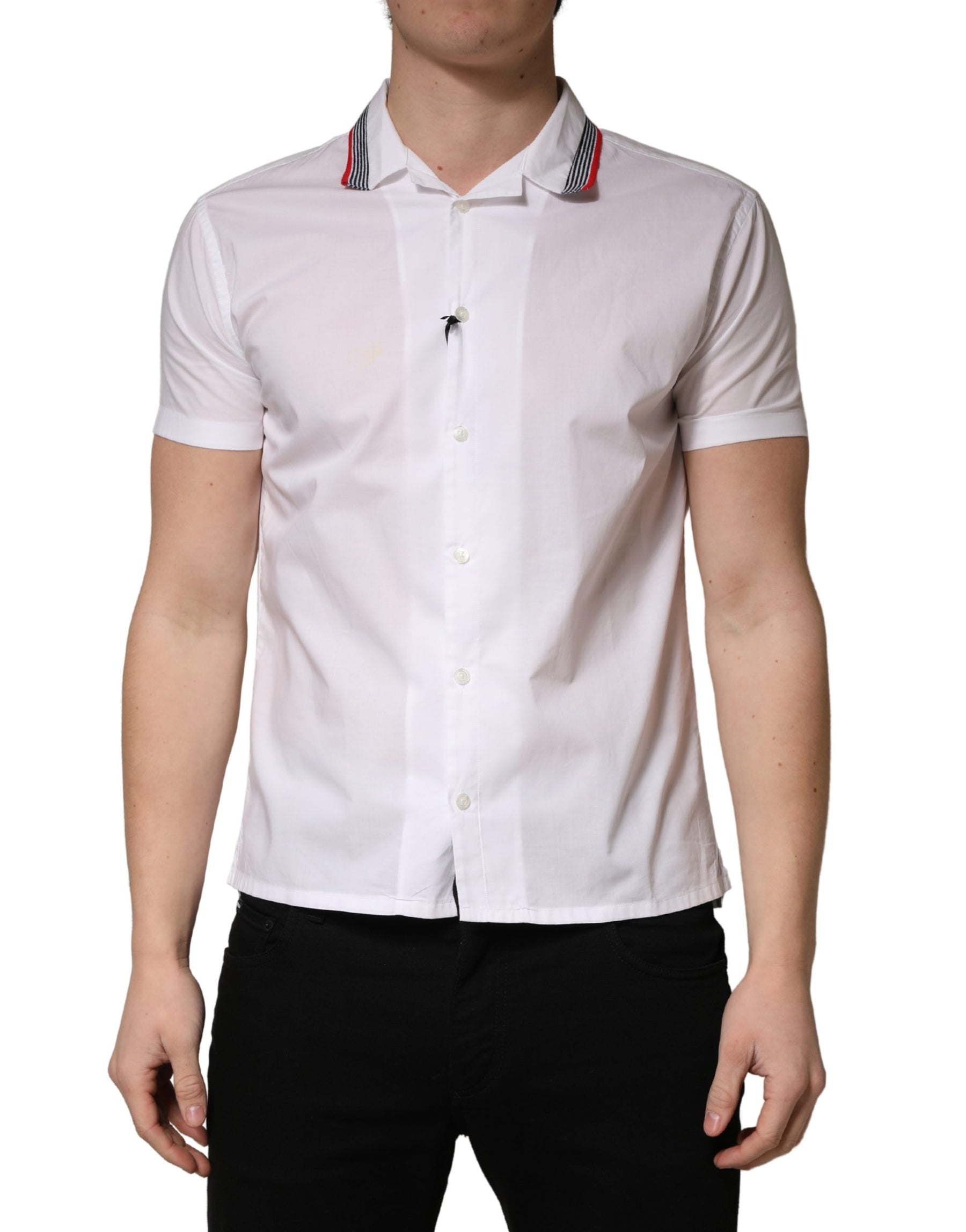Daniele Alessandrini White Short Sleeves Button Down Shirt | Regal Royce