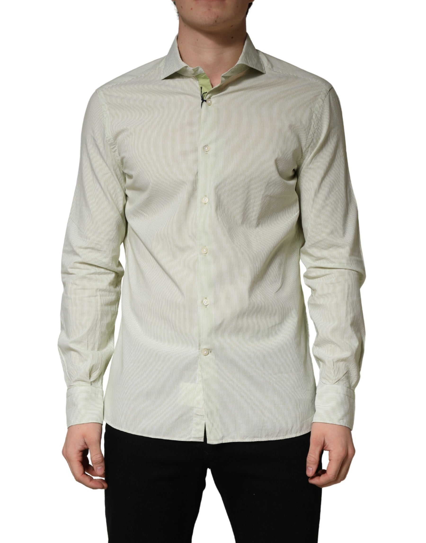 Domenico Tagliente Light Green Long Sleeves Formal Dress Shirt | Regal Royce