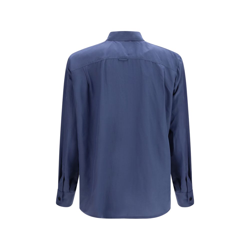 Saint Laurent Blue Viscose Dress Shirt | Regal Royce