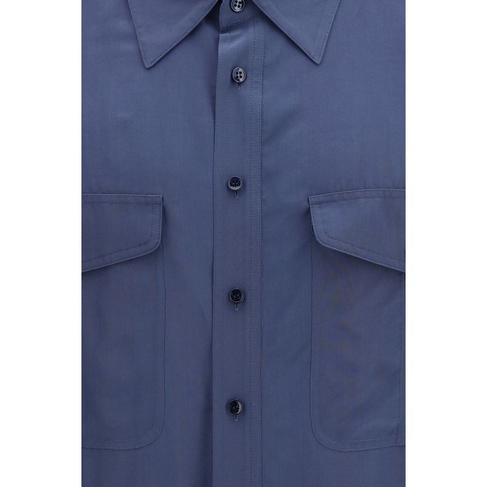 Saint Laurent Blue Viscose Dress Shirt | Regal Royce