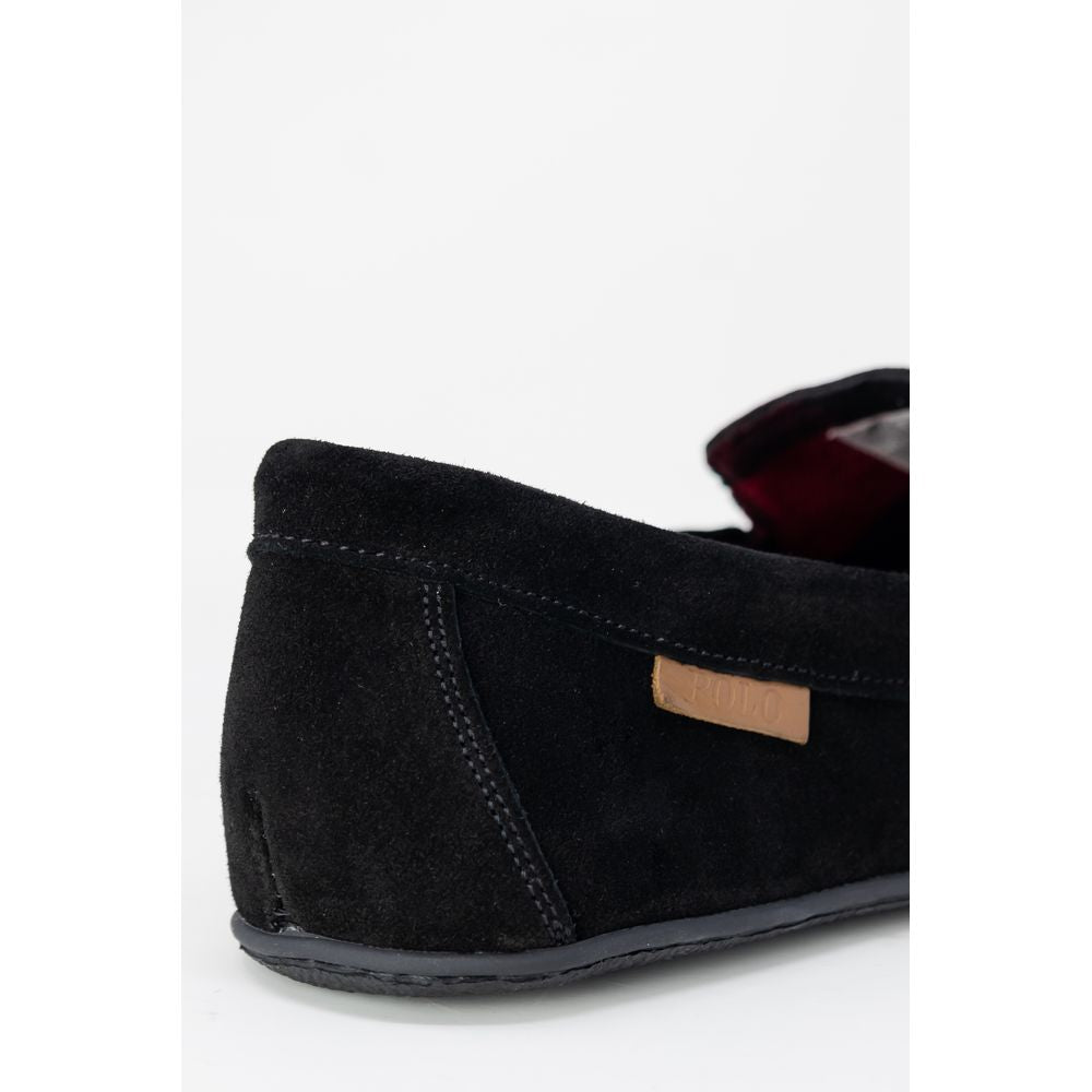 Ralph Lauren Black Faux Fur Slippers | Regal Royce