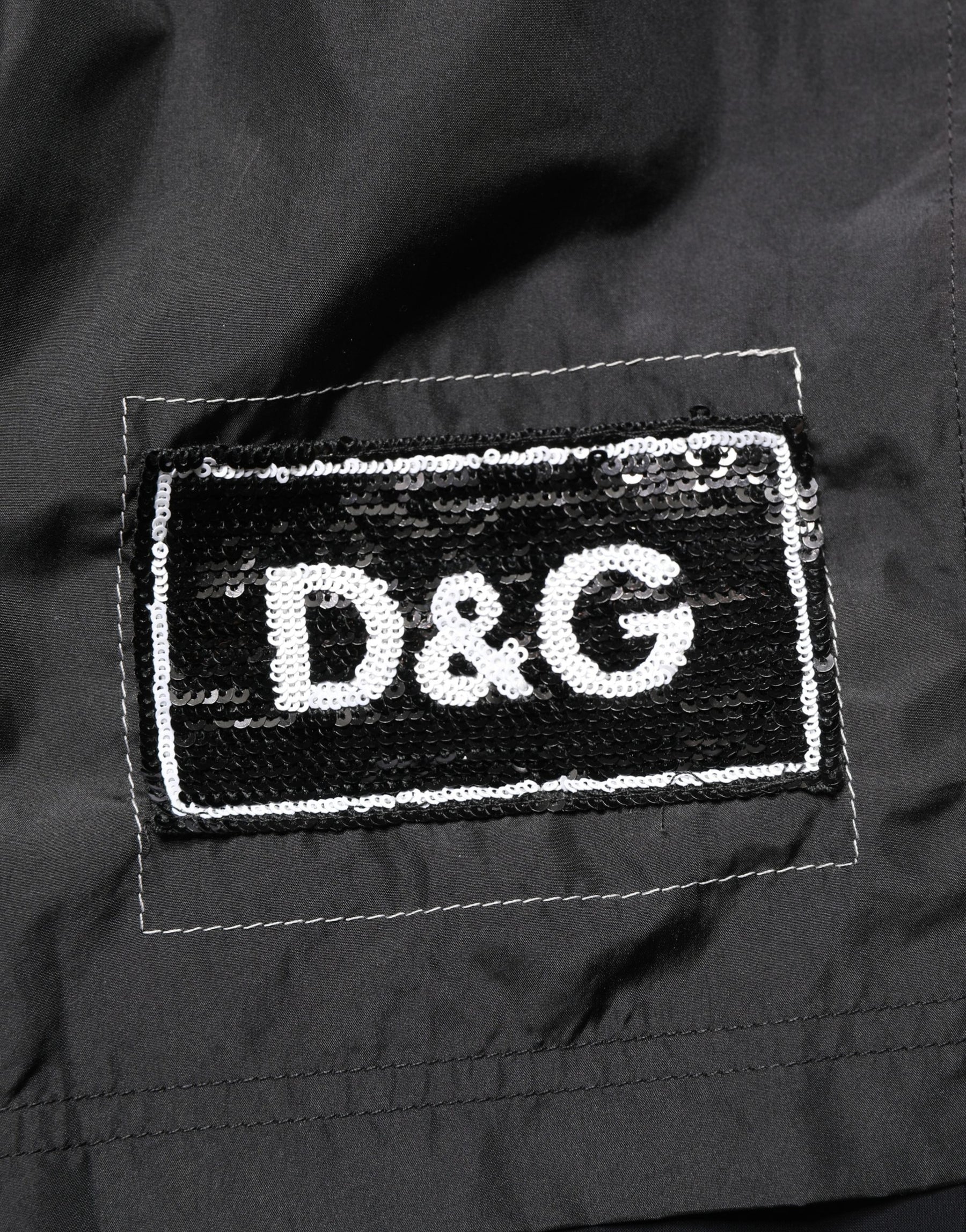 Dolce & Gabbana Black Polyester Drawstring Men Shorts Swimwear | Regal Royce