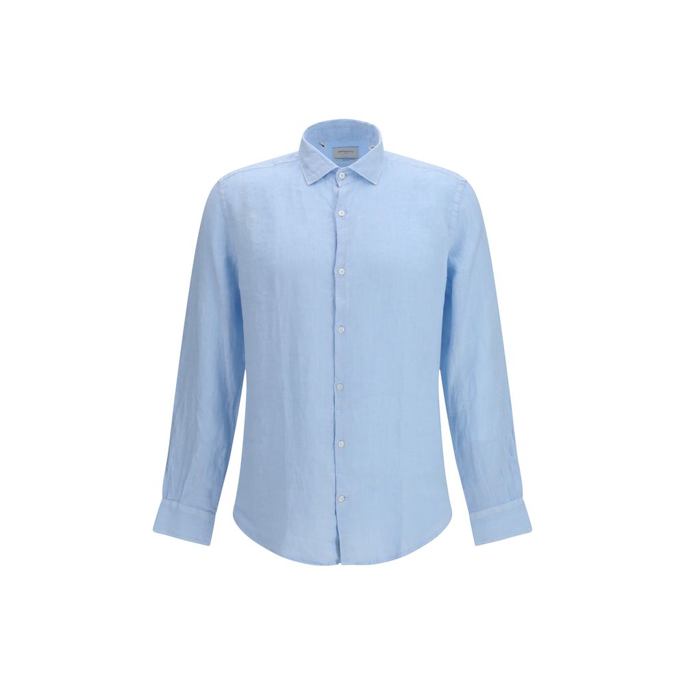 Brooksfield Blue Linen Shirt | Regal Royce