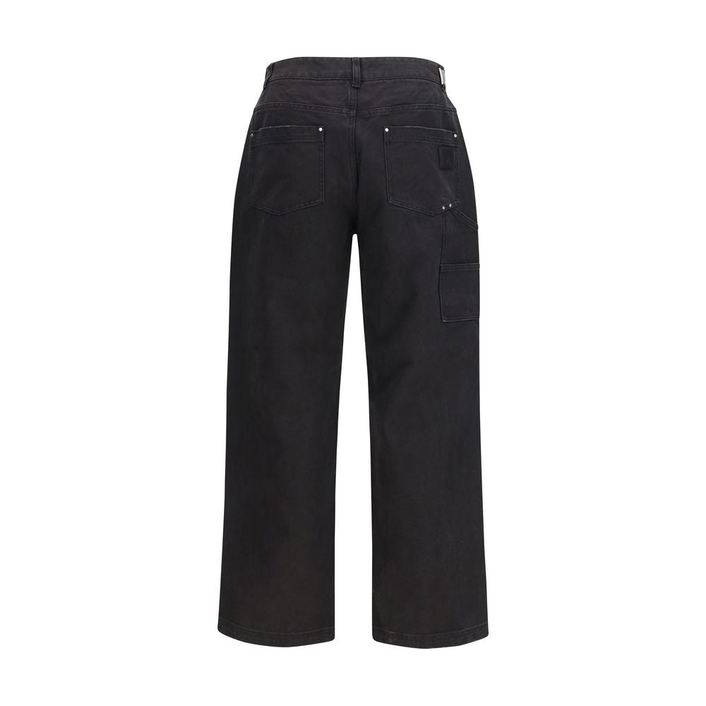 Represent Black Cotton Casual Pants | Regal Royce
