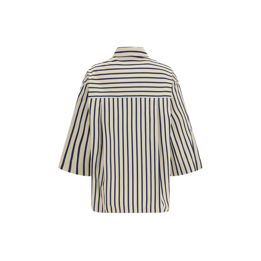 Sara Roka Blue Cotton Pattern Shirt | Regal Royce