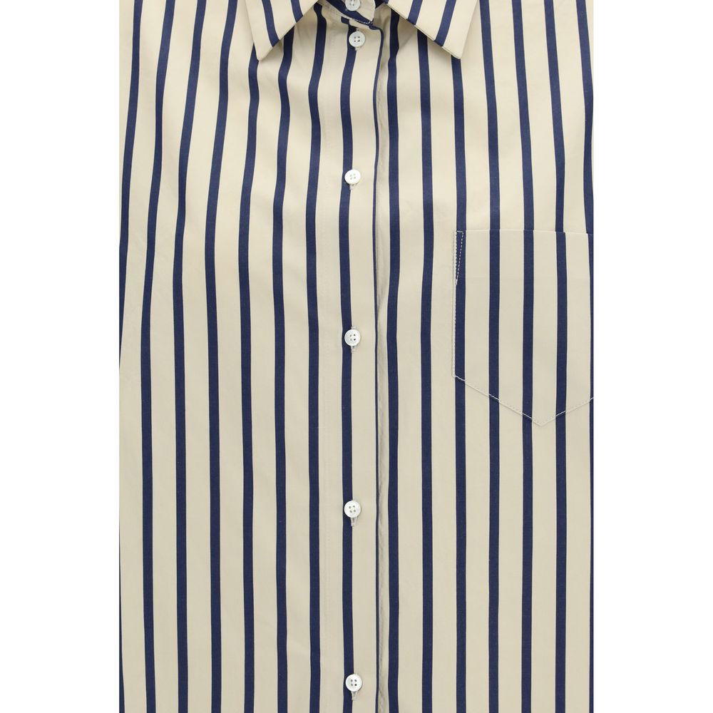 Sara Roka Blue Cotton Pattern Shirt | Regal Royce
