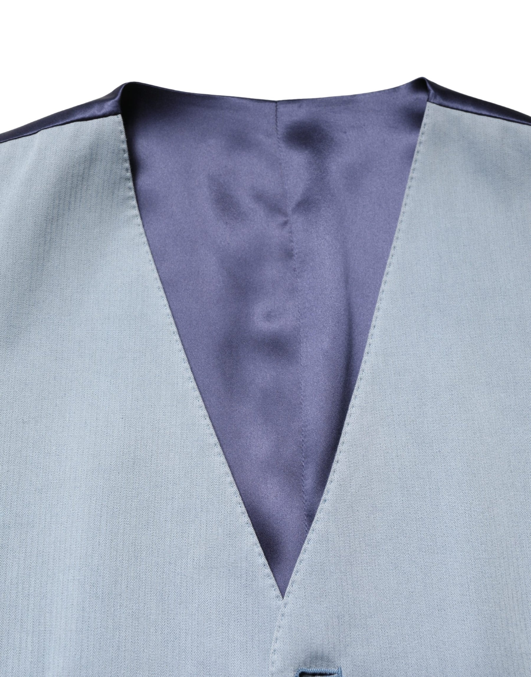 Dolce & Gabbana Gray Wool Single Breasted Men Waistcoat Vest | Regal Royce