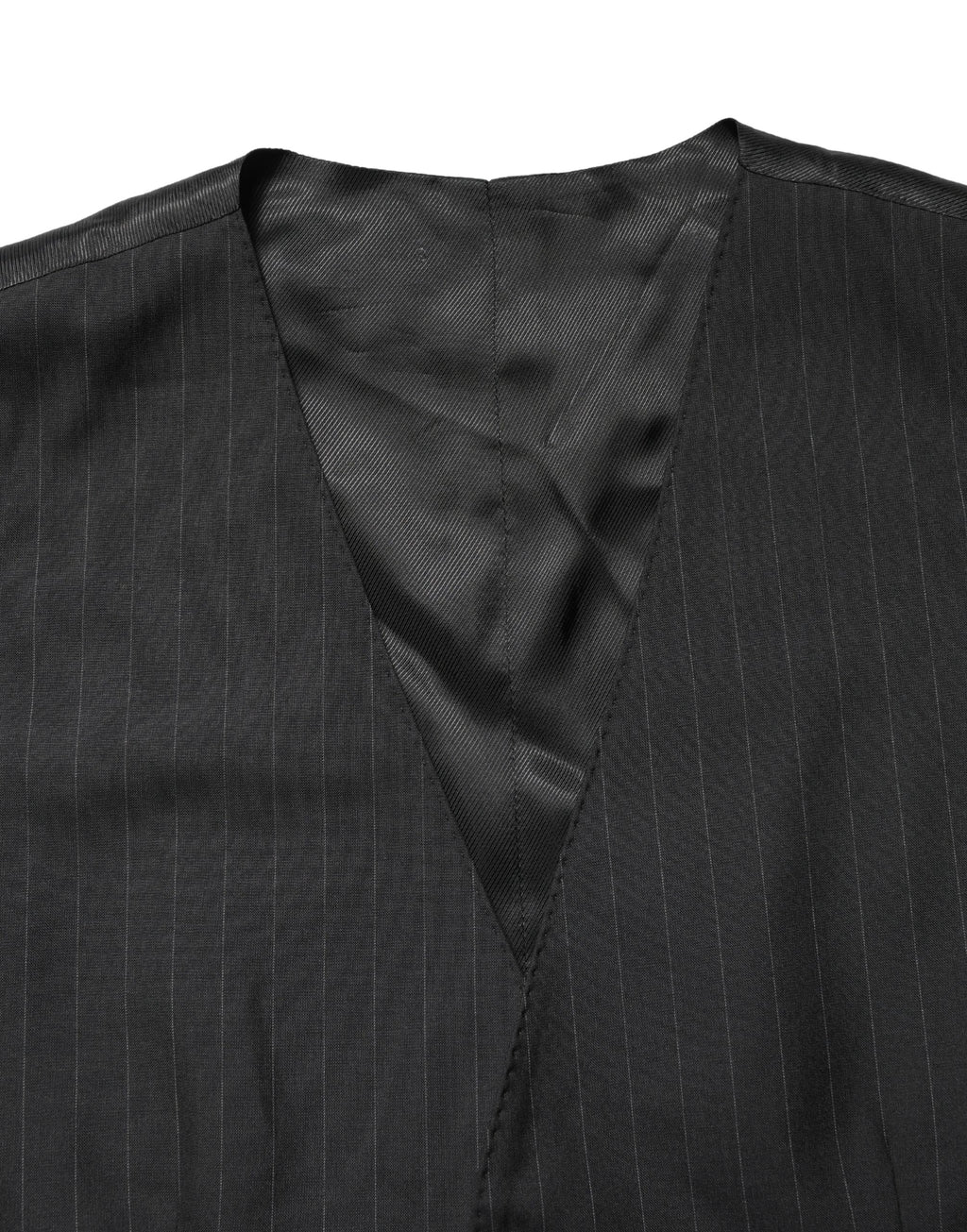 Dolce & Gabbana Black Stripe Single Breasted Waistcoat Vest