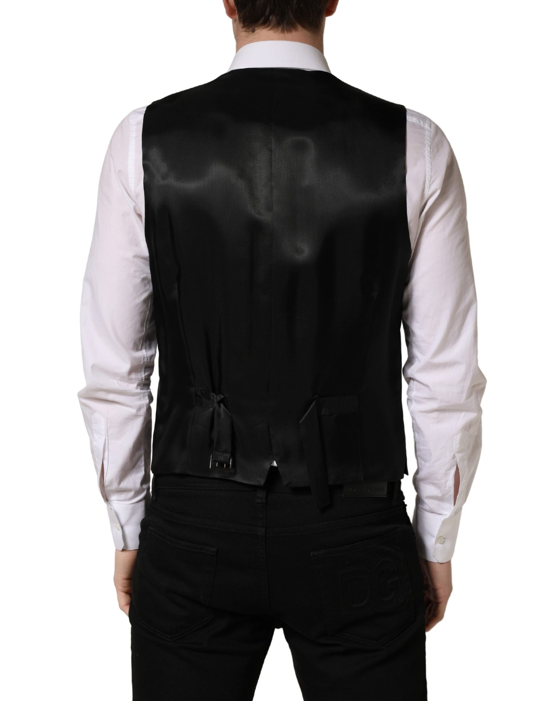 Dolce & Gabbana Dark Gray Single Breasted Men Waistcoat Vest | Regal Royce