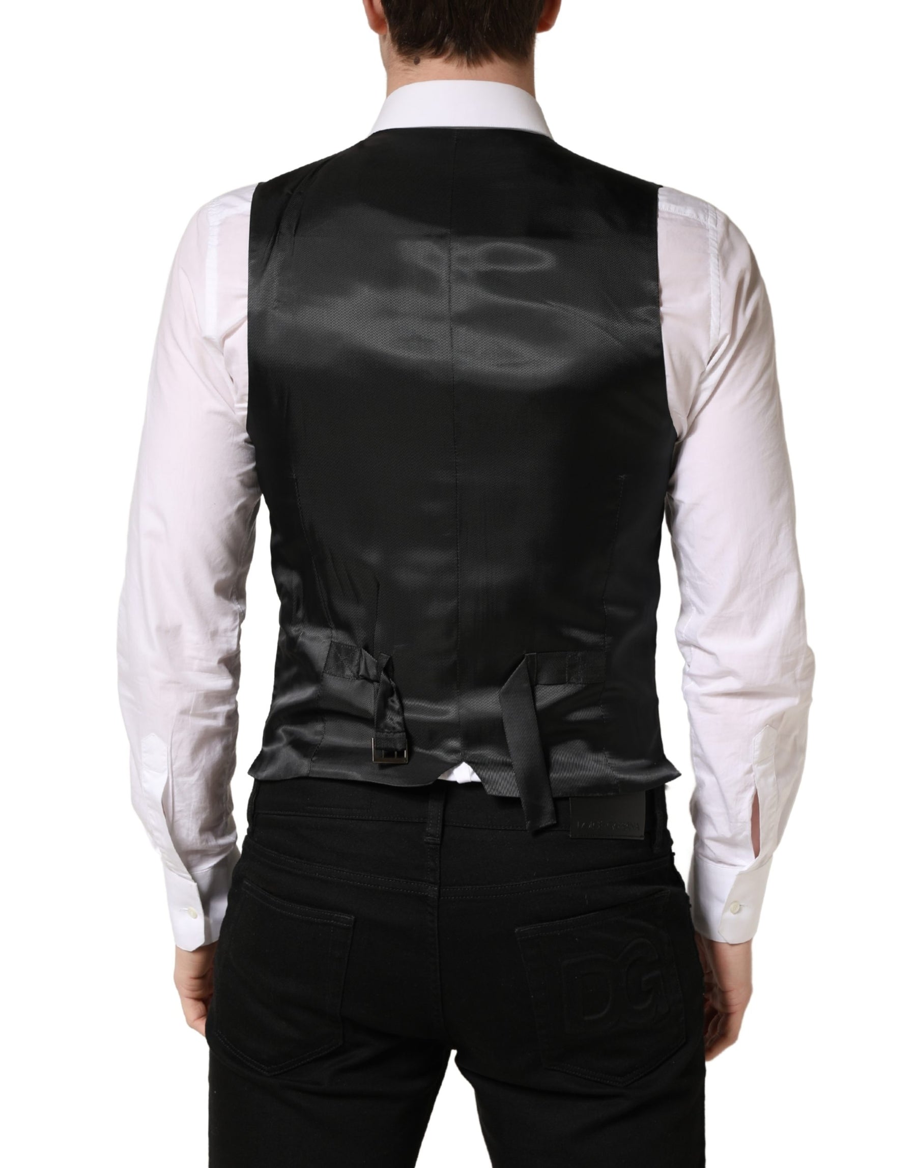 Dolce & Gabbana Dark Gray Wool Dress Formal Waistcoat Vest | Regal Royce