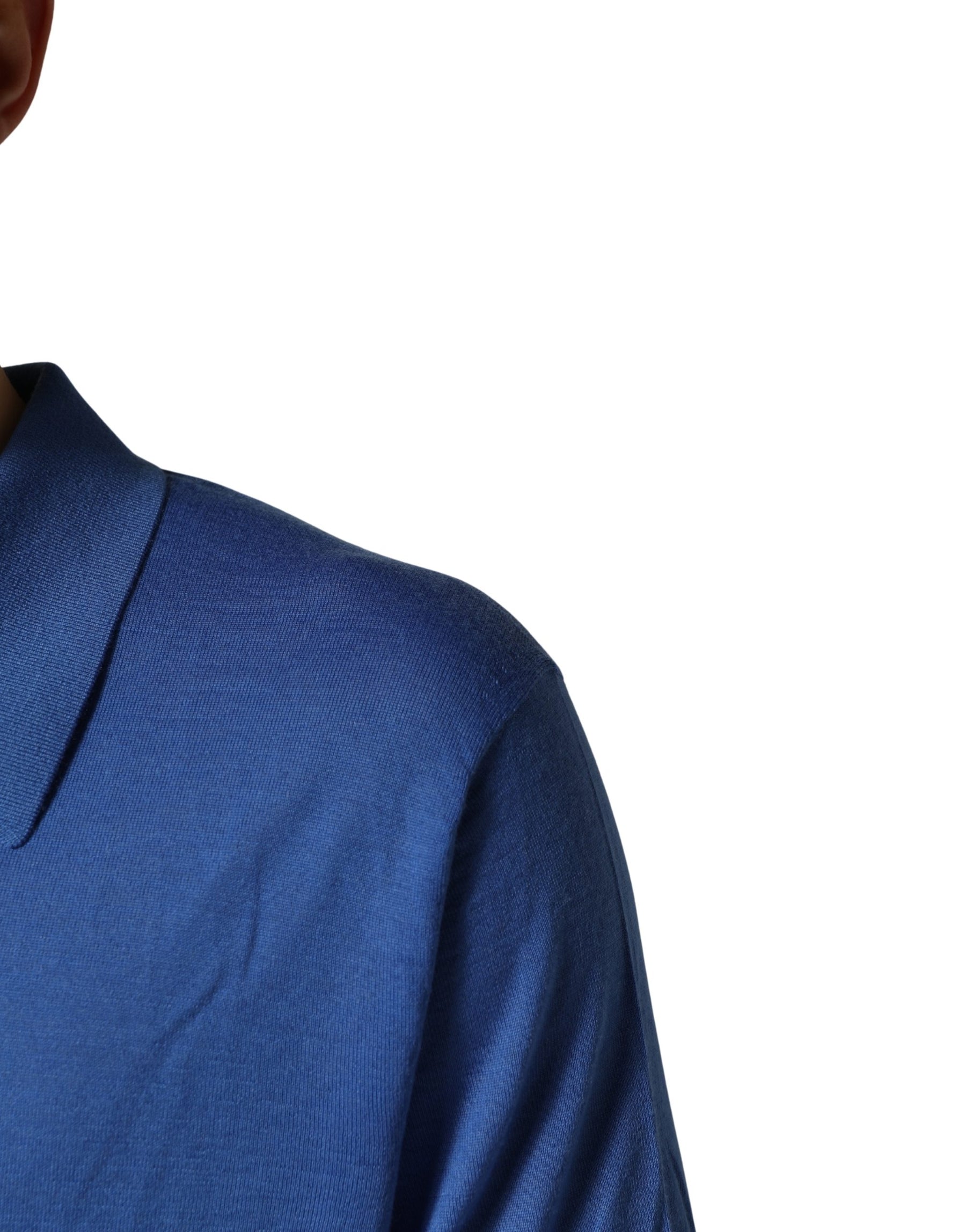 Dolce & Gabbana Blue Cashmere Short Sleeves Polo  T-shirt | Regal Royce