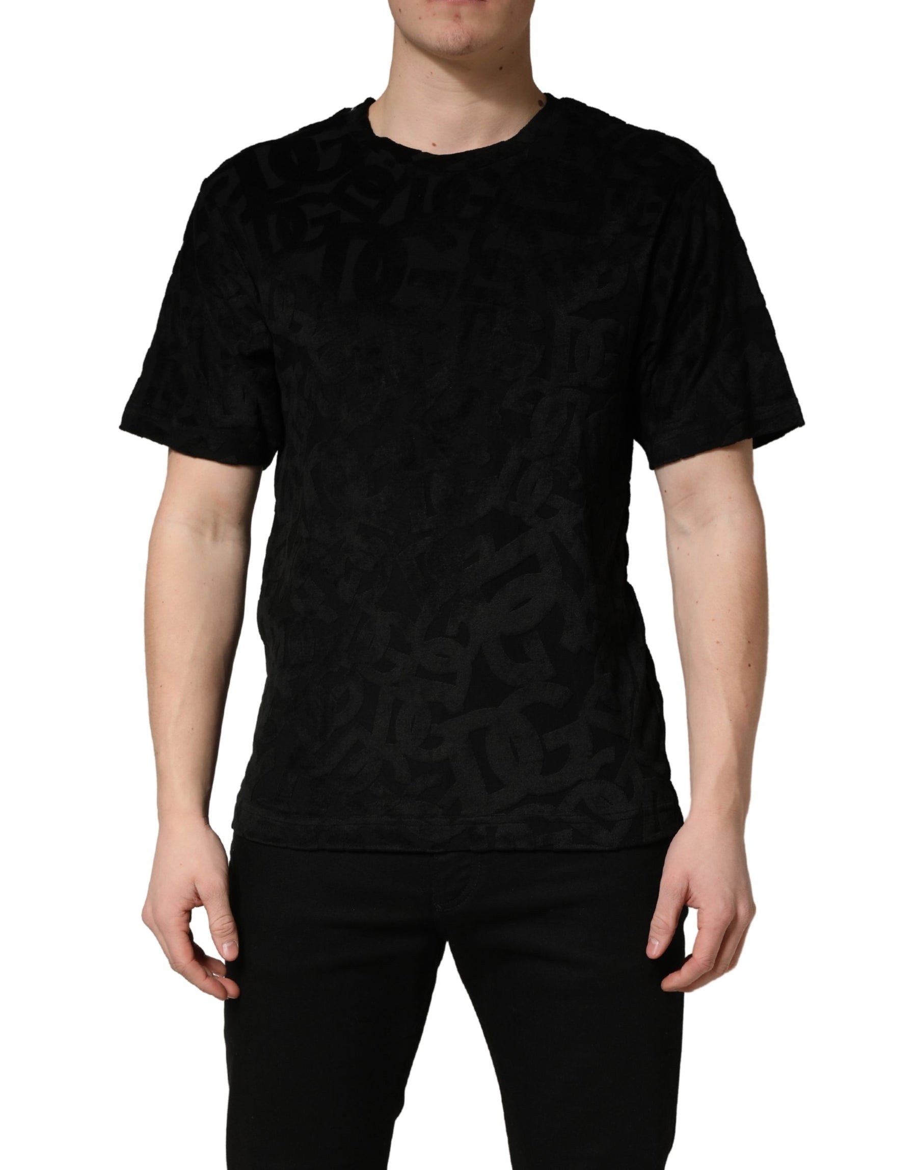 Dolce & Gabbana Black DG Mania Logo Print Casual  T-shirt | Regal Royce