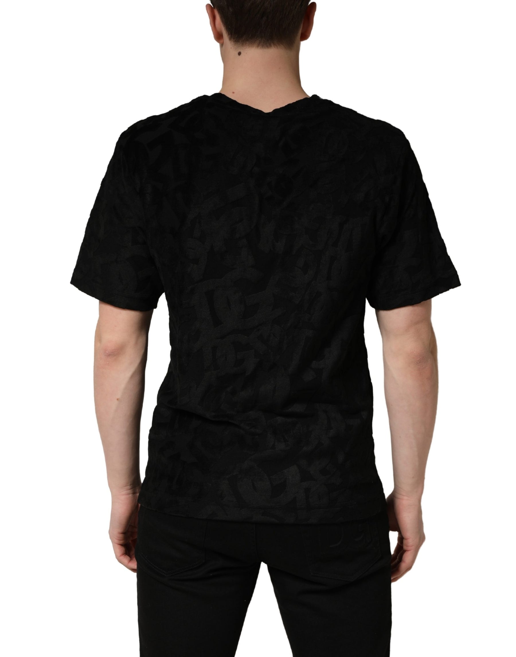 Dolce & Gabbana Black DG Mania Logo Print Casual  T-shirt | Regal Royce