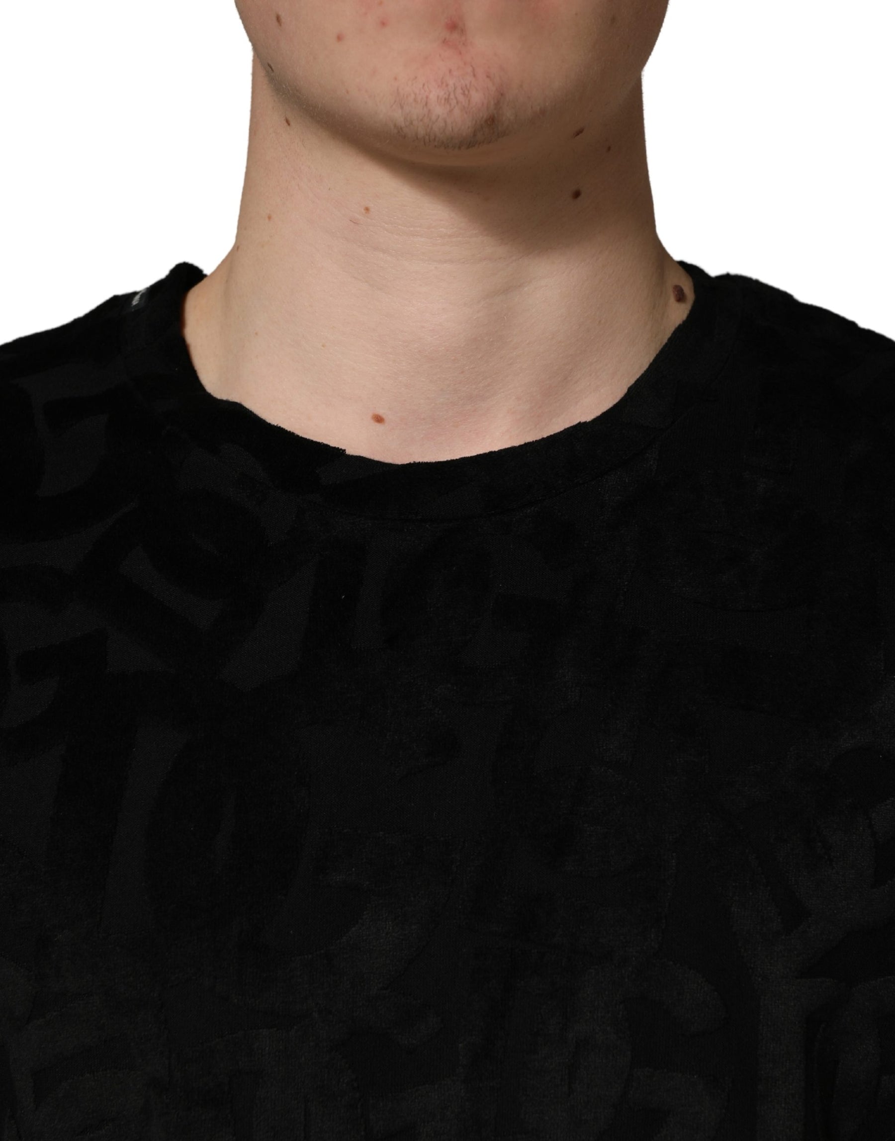 Dolce & Gabbana Black DG Mania Logo Print Casual  T-shirt | Regal Royce