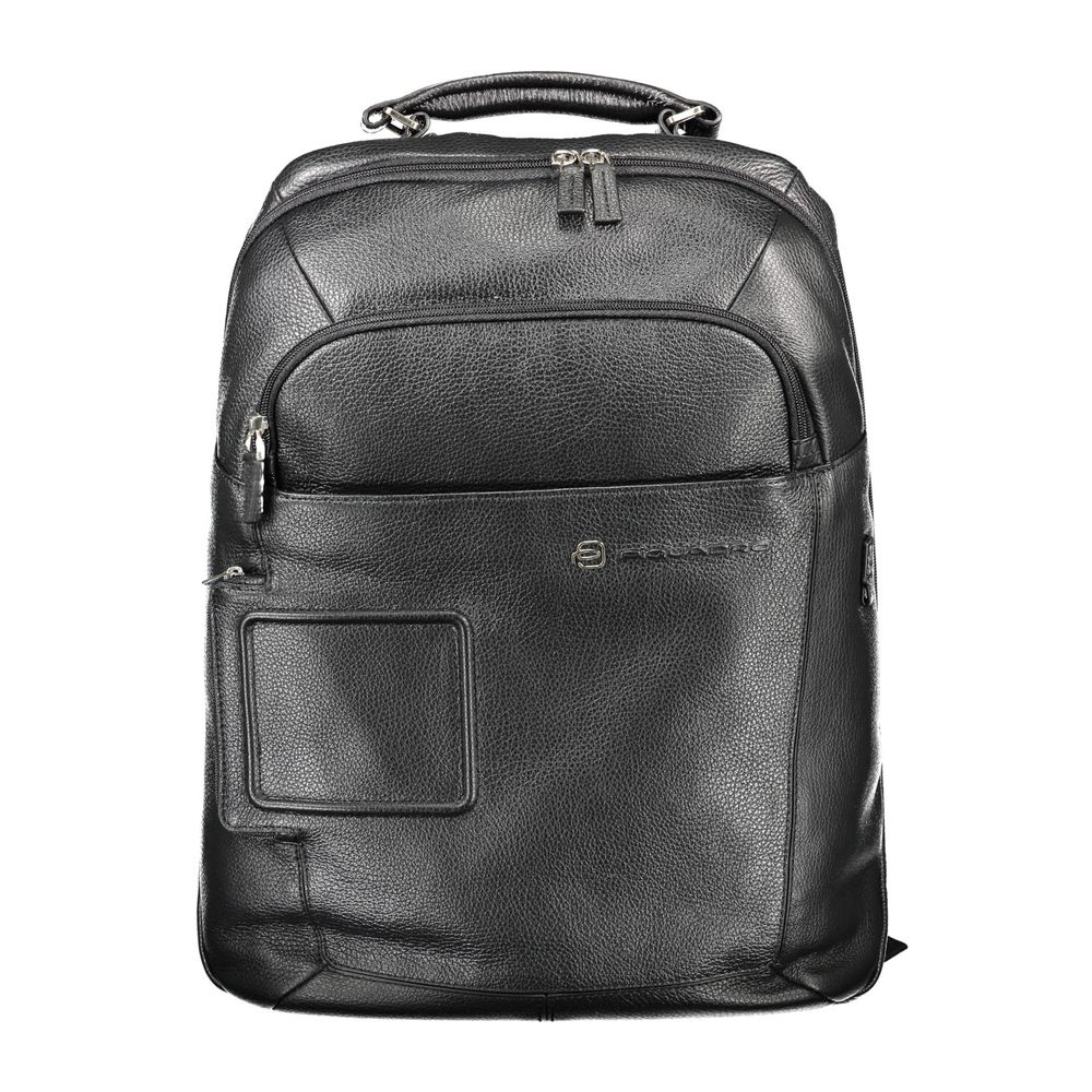 Piquadro Black Leather Men's Backpack | Regal Royce