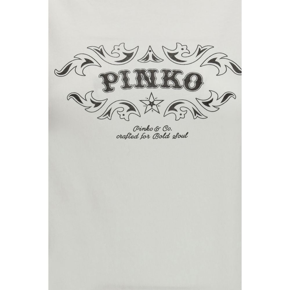 PINKO White Cotton T-Shirt | Regal Royce
