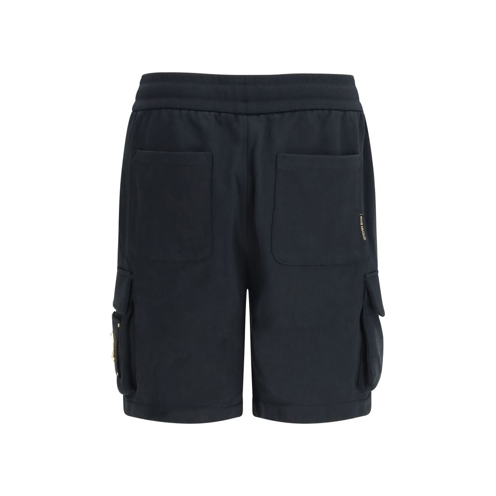 Moose Knuckles Black Cotton Bermuda Shorts | Regal Royce