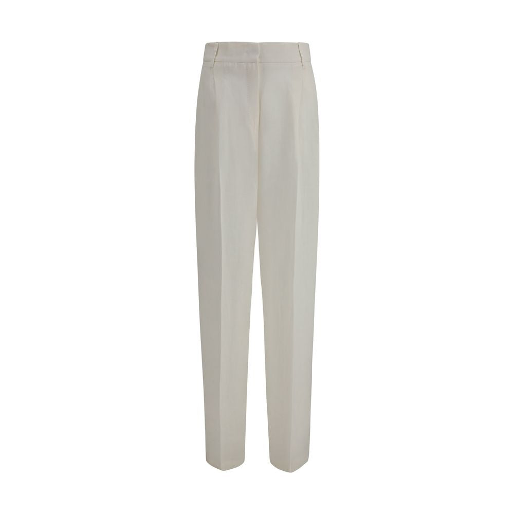 Max Mara White Linen Casual Pants | Regal Royce