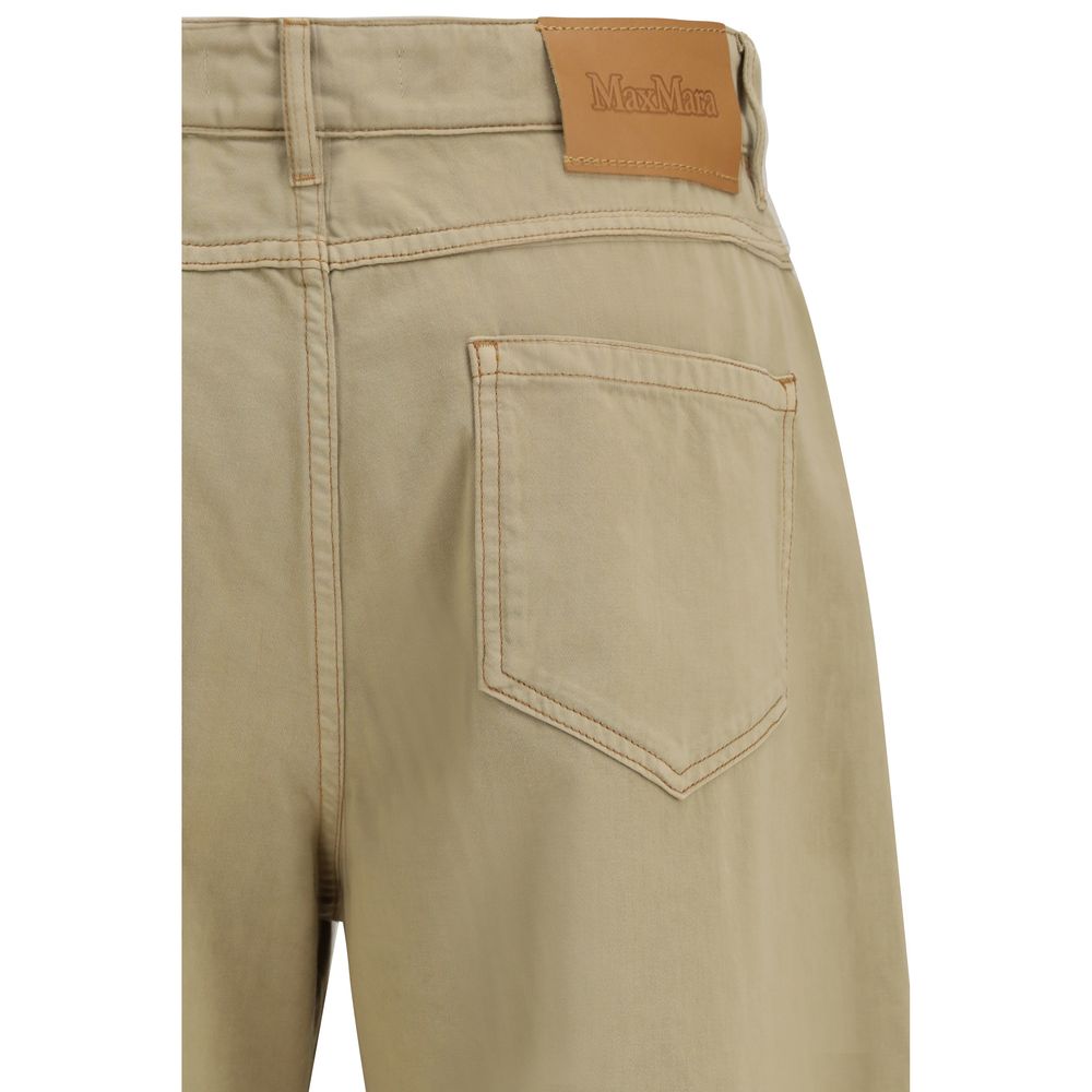 Max Mara Beige Cotton Casual Pants | Regal Royce