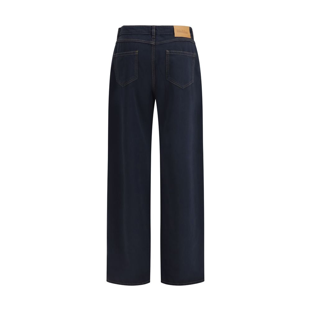Max Mara Blue Cotton Casual Pants | Regal Royce