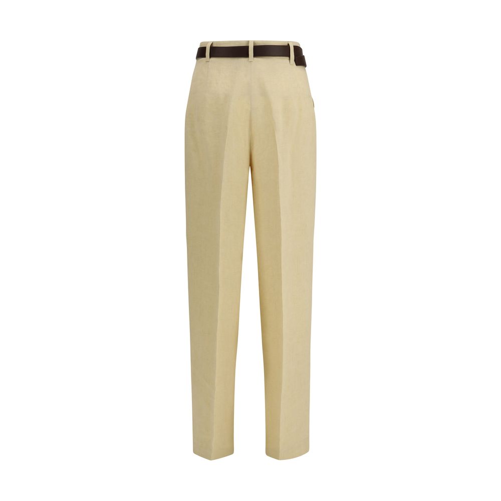 Max Mara Beige Linen Casual Pants | Regal Royce