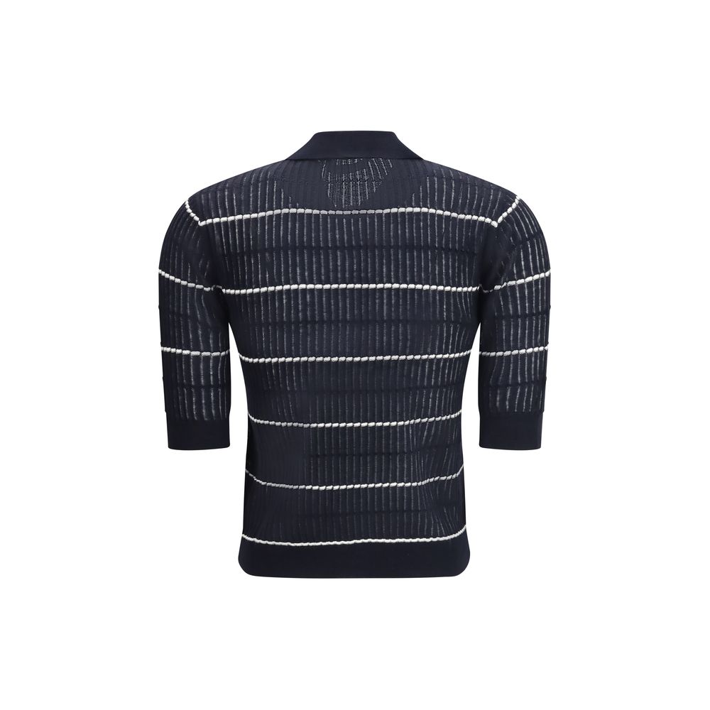 Max Mara Blue Silk Polo Shirt | Regal Royce