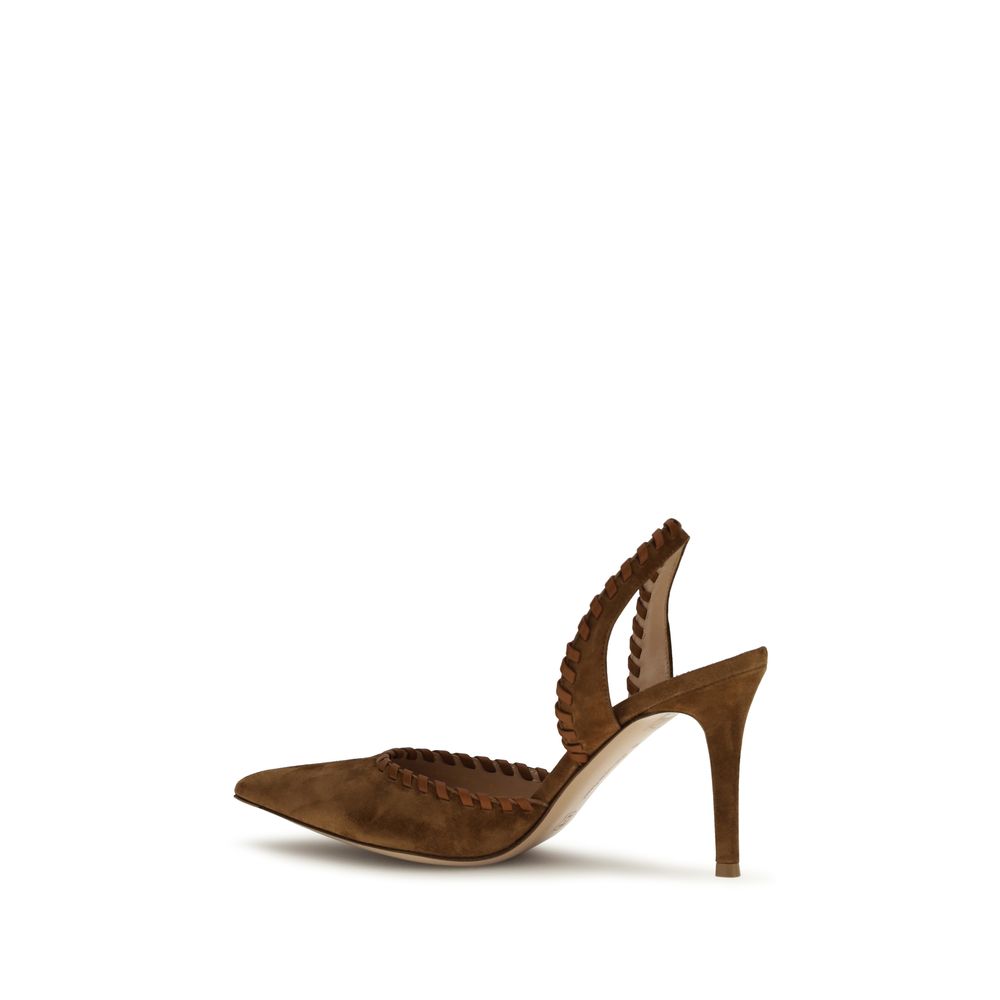 Gianvito Rossi Brown Calf Leather Bos Taurus High Heel Pumps | Regal Royce