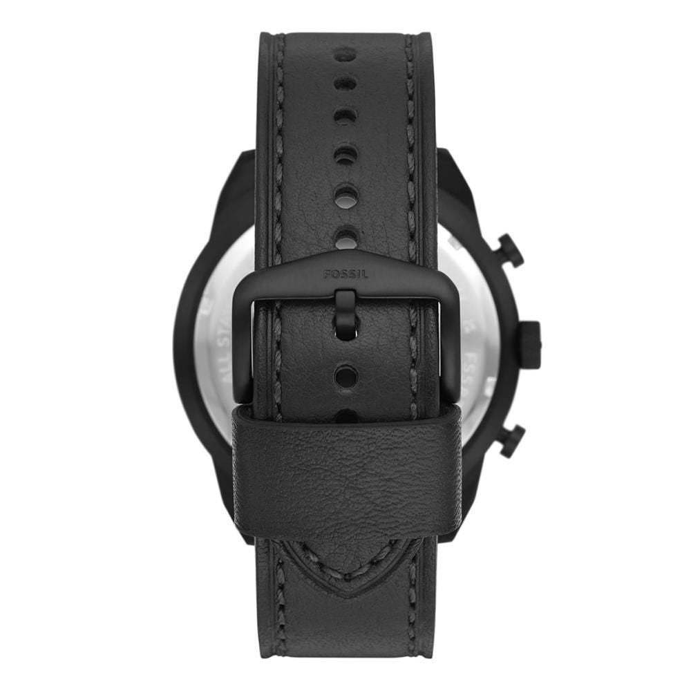 Fossil Black Leather Sport Watch | Regal Royce
