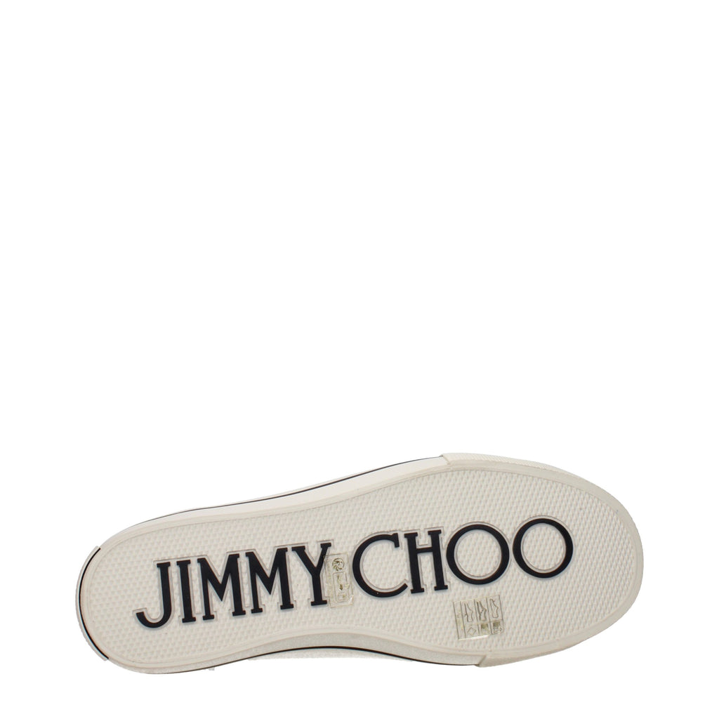 Jimmy Choo Beige Fabric Low Top Sneakers