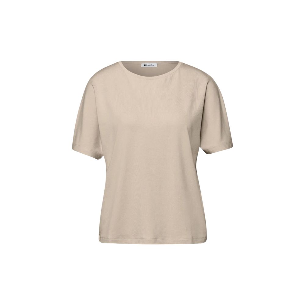 Street One Beige Viscose T-Shirt | Regal Royce