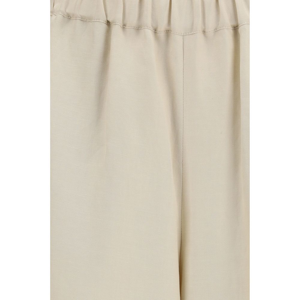 Max Mara Beige Linen Casual Pants | Regal Royce