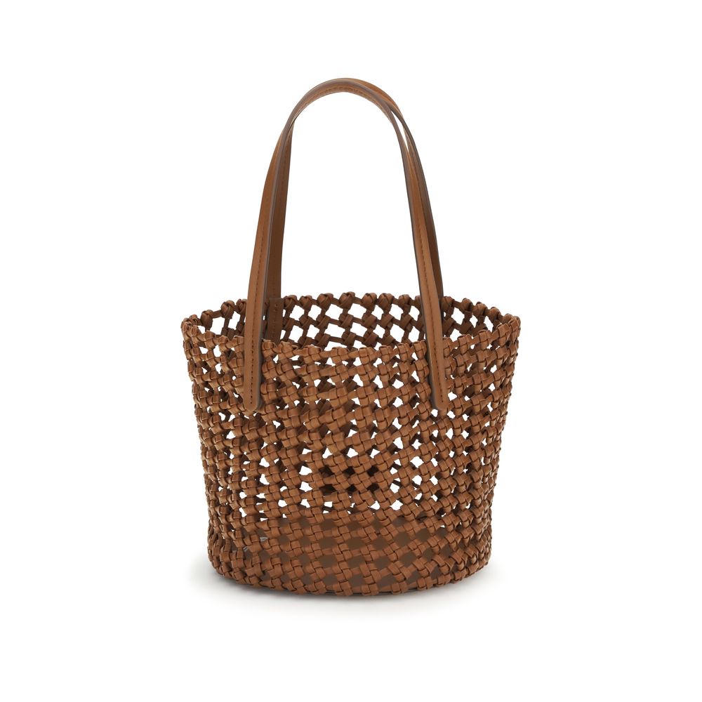Staud Brown Calf Leather Bos Taurus Backet Bag | Regal Royce