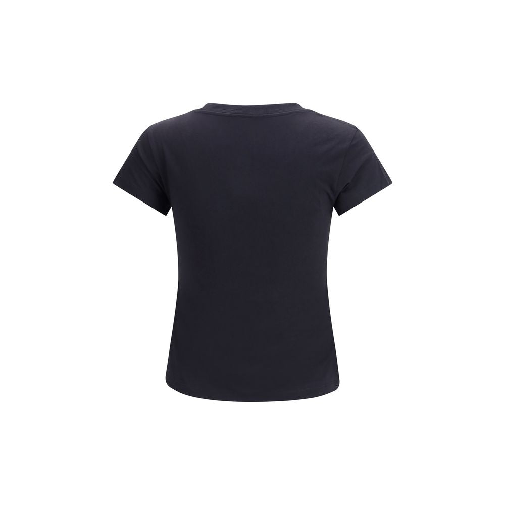 Ganni Black Cotton T-Shirt | Regal Royce