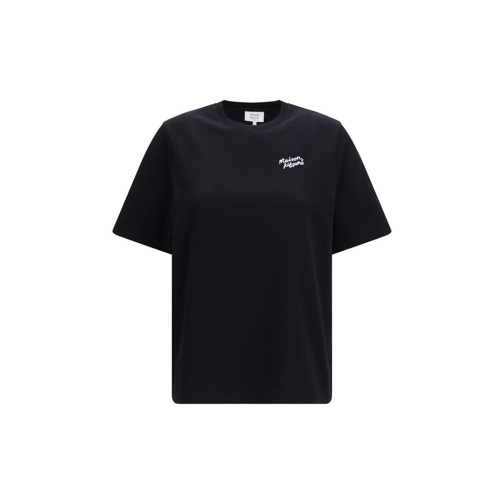 Maison Kitsuné Black Cotton T-Shirt | Regal Royce