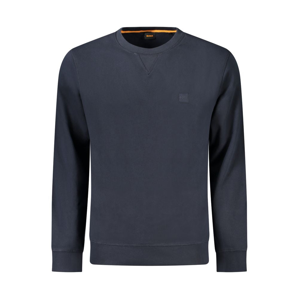 Hugo Boss Blu Cotton Men Sweatshirt | Regal Royce