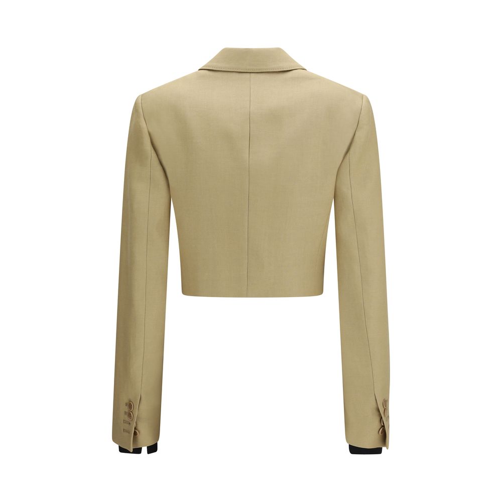 Max Mara Beige Linen Denim Jacket | Regal Royce
