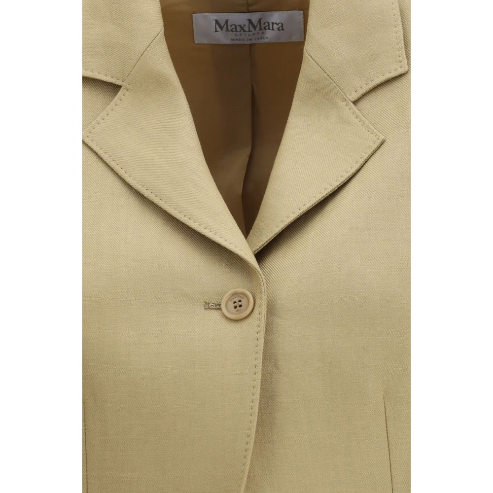 Max Mara Beige Linen Denim Jacket | Regal Royce