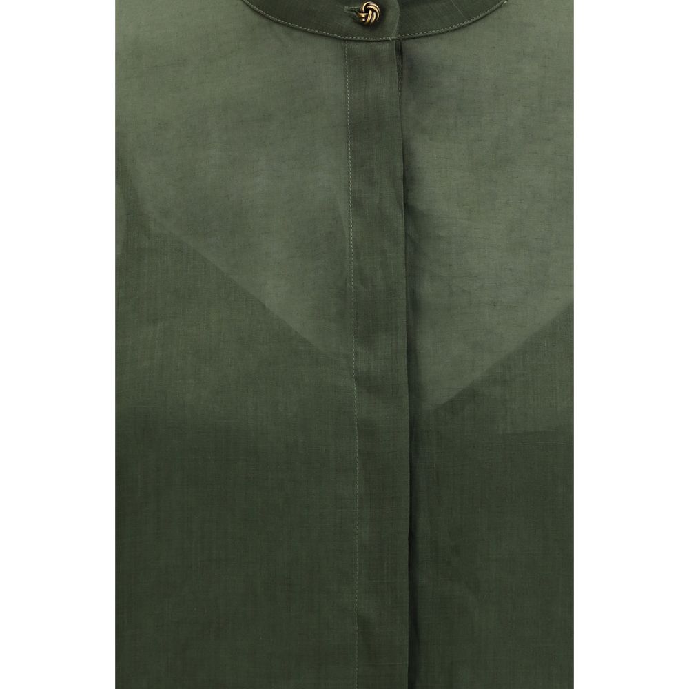 Max Mara Bicolor Ramie Dress Shirt | Regal Royce