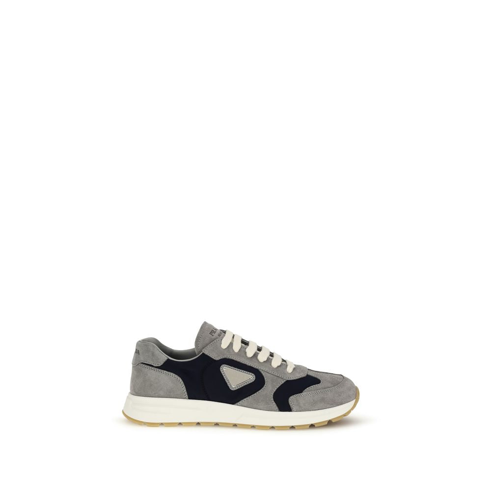 Prada Blue Calf Leather Bos Taurus Athletic Sneakers | Regal Royce