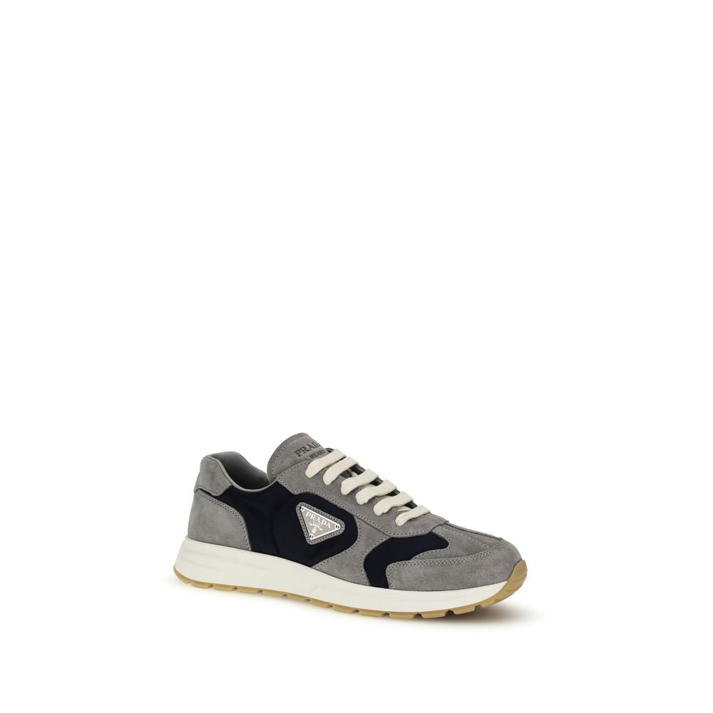 Prada Blue Calf Leather Bos Taurus Athletic Sneakers | Regal Royce
